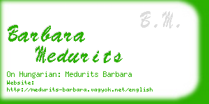 barbara medurits business card